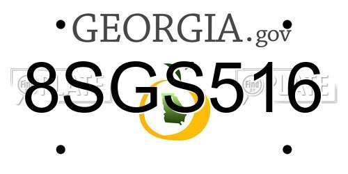 8SGS516 Georgia License Plate