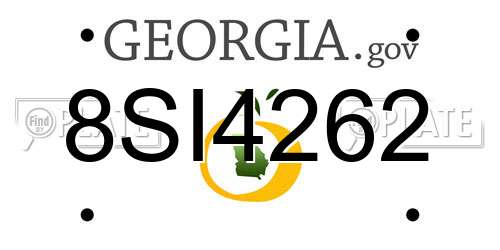 8SI4262 Georgia License Plate
