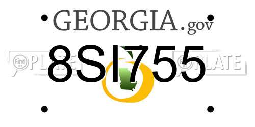 8SI755 Georgia License Plate