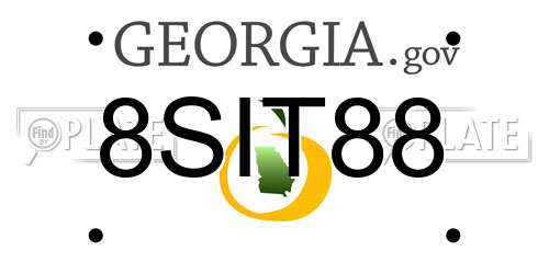 8SIT88 Georgia License Plate