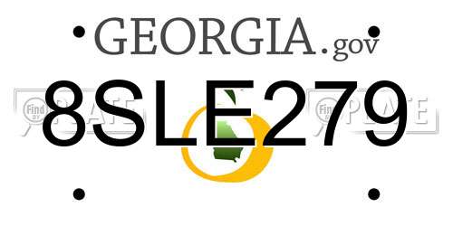 8SLE279 Georgia License Plate