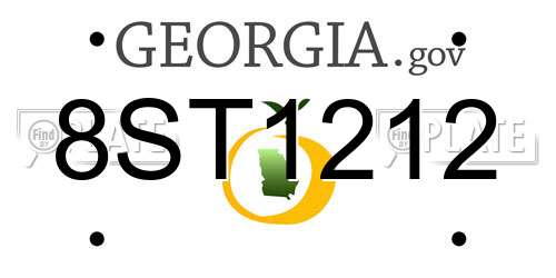 8ST1212 Georgia License Plate