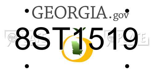 8ST1519 Georgia License Plate