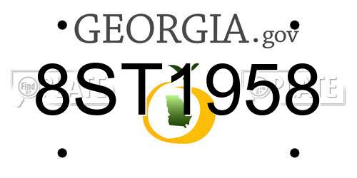 8ST1958 Georgia License Plate