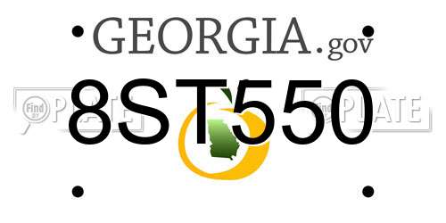 8ST550 Georgia License Plate