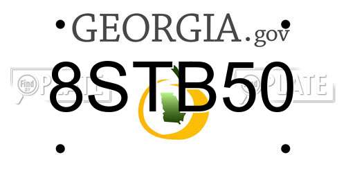 8STB50 Georgia License Plate