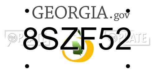 8SZF52 Georgia License Plate
