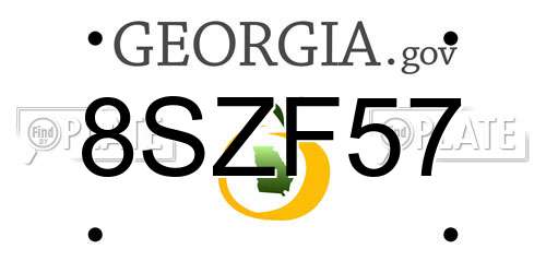 8SZF57 Georgia License Plate