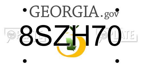 8SZH70 Georgia License Plate