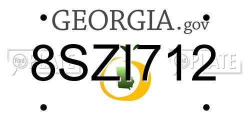 8SZI712 Georgia License Plate