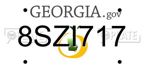 8SZI717 Georgia License Plate