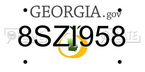 8SZI958 Georgia License Plate