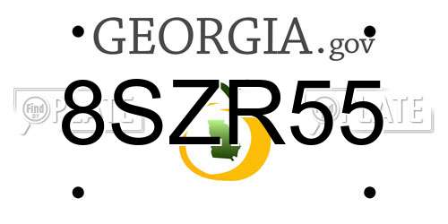 8SZR55 Georgia License Plate