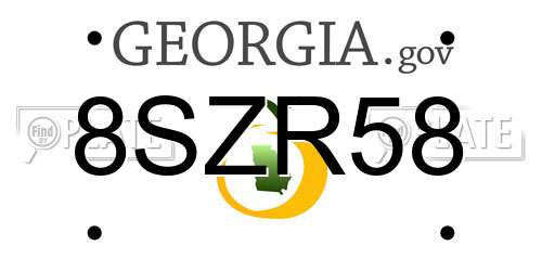 8SZR58 Georgia License Plate
