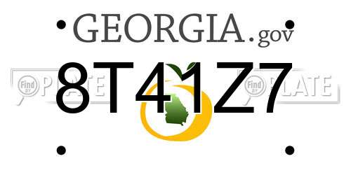 8T41Z7 Georgia License Plate