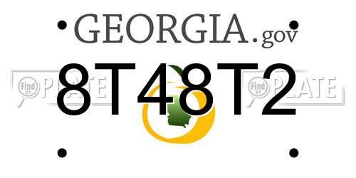 8T48T2 Georgia License Plate