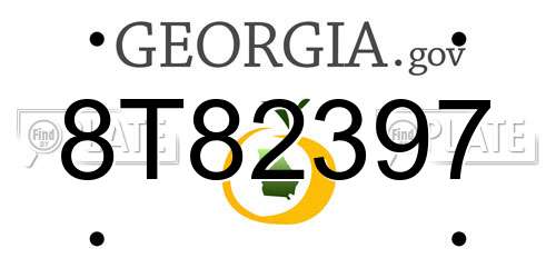 8T82397 Georgia License Plate
