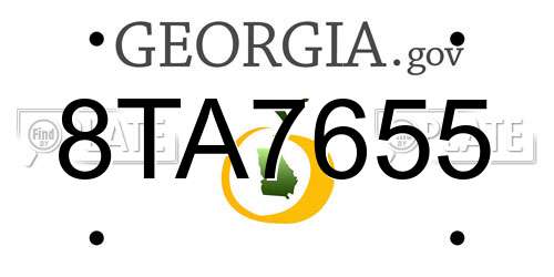 8TA7655 Georgia License Plate