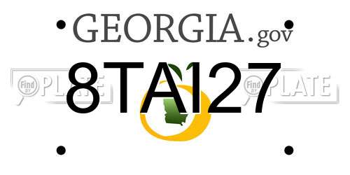 8TAI27 Georgia License Plate