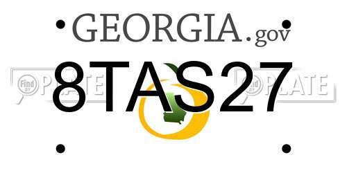 8TAS27 Georgia License Plate
