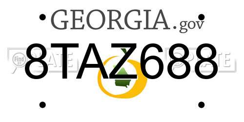 8TAZ688 Georgia License Plate
