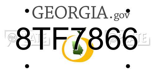 8TF7866 Georgia License Plate