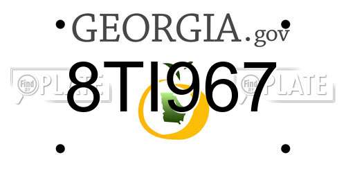 8TI967 Georgia License Plate