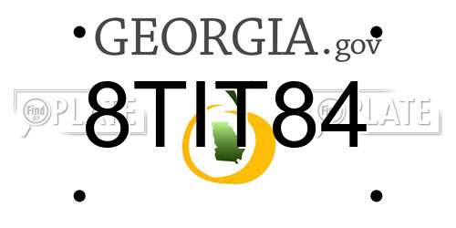 8TIT84 Georgia License Plate