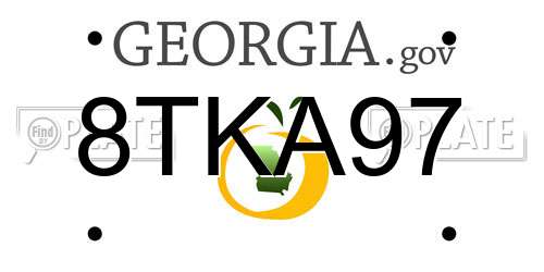 8TKA97 Georgia License Plate