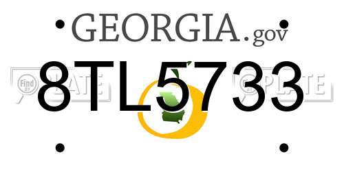 8TL5733 Georgia License Plate