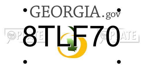 8TLF70 Georgia License Plate