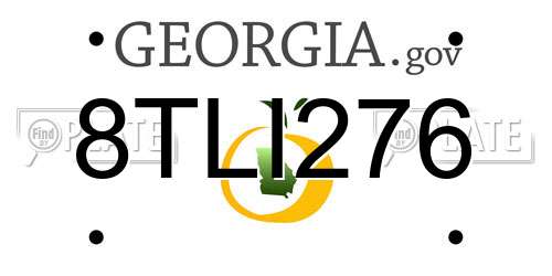 8TLI276 Georgia License Plate