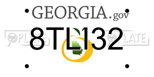 8TLI32 Georgia License Plate