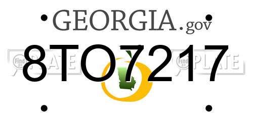 8TO7217 Georgia License Plate