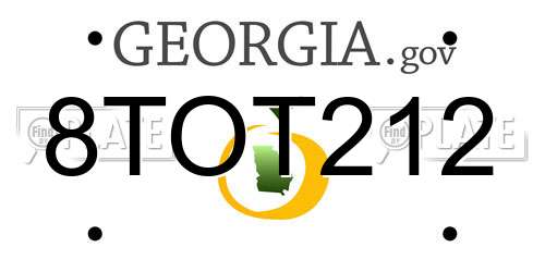 8TOT212 Georgia License Plate
