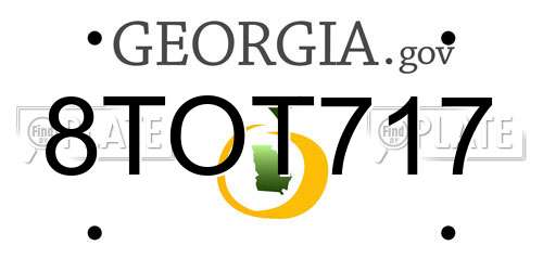 8TOT717 Georgia License Plate