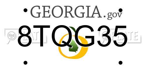 8TQG35 Georgia License Plate