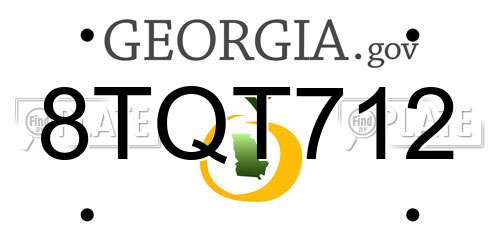 8TQT712 Georgia License Plate