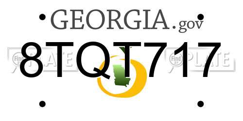 8TQT717 Georgia License Plate