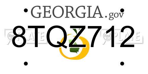 8TQZ712 Georgia License Plate