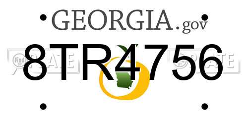 8TR4756 Georgia License Plate