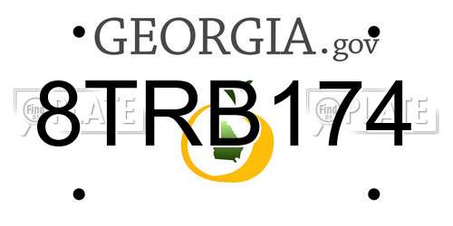 8TRB174 Georgia License Plate