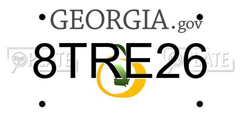 8TRE26 Georgia License Plate