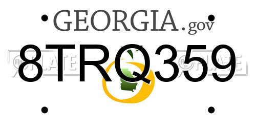 8TRQ359 Georgia License Plate