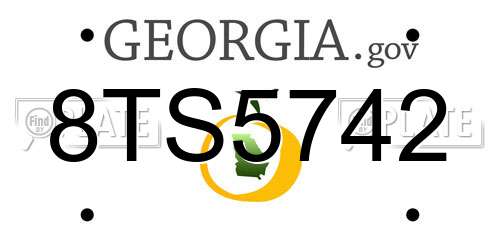 8TS5742 Georgia License Plate