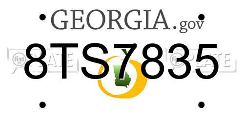8TS7835 Georgia License Plate
