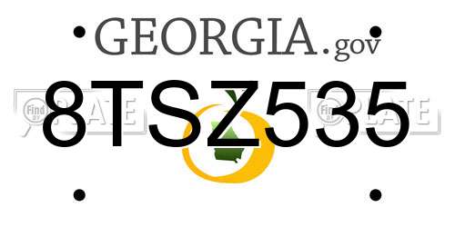 8TSZ535 Georgia License Plate
