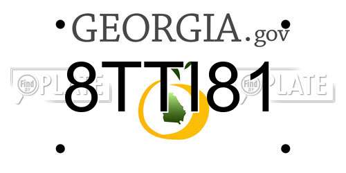 8TTI81 Georgia License Plate