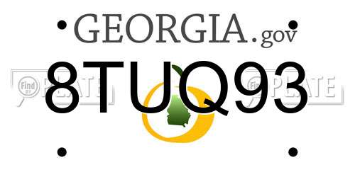 8TUQ93 Georgia License Plate