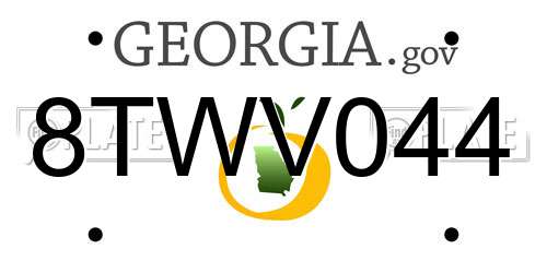 8TWV044 Georgia License Plate